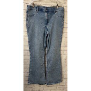 Aerie Size XL Bootcut Flare Light Wash‎ Denim Blue Jeans Elastic Band New
